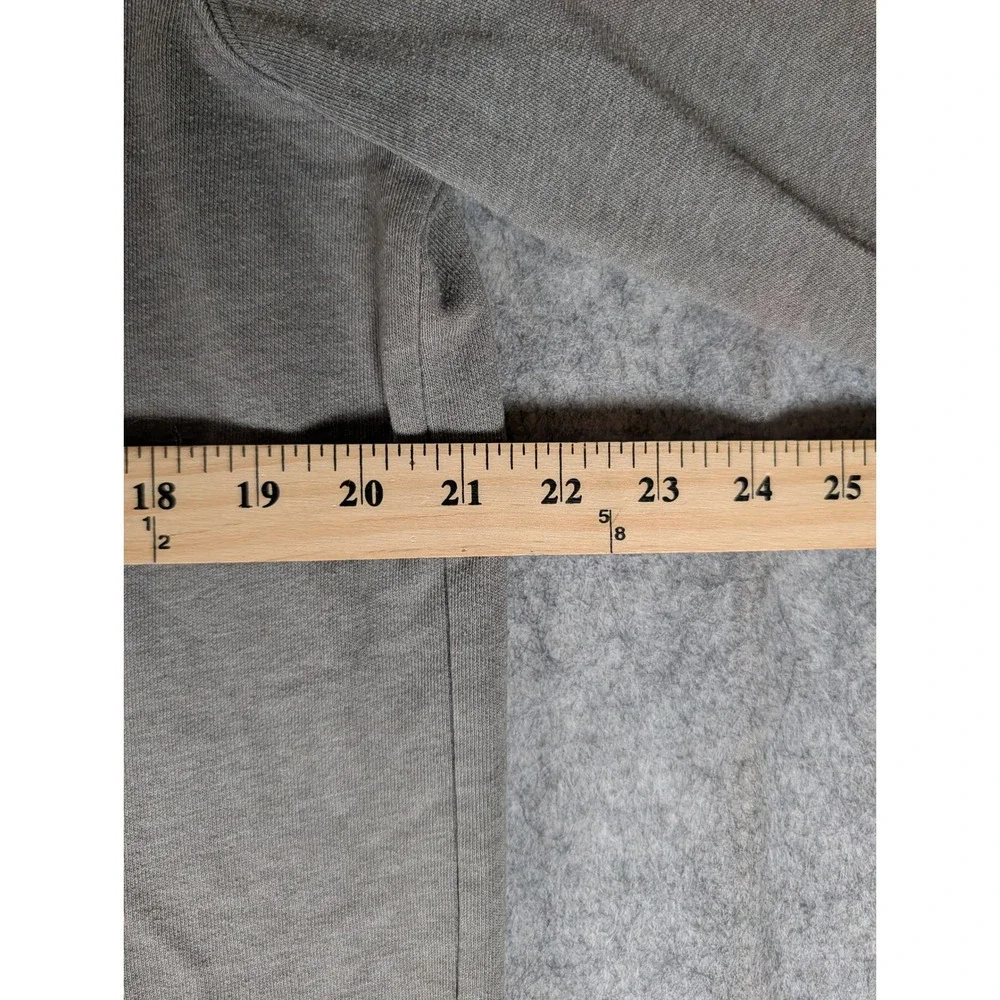 The North Face Mens Half Dome Pullover Hoodie Grey Logo Fleece Sweatshirt L